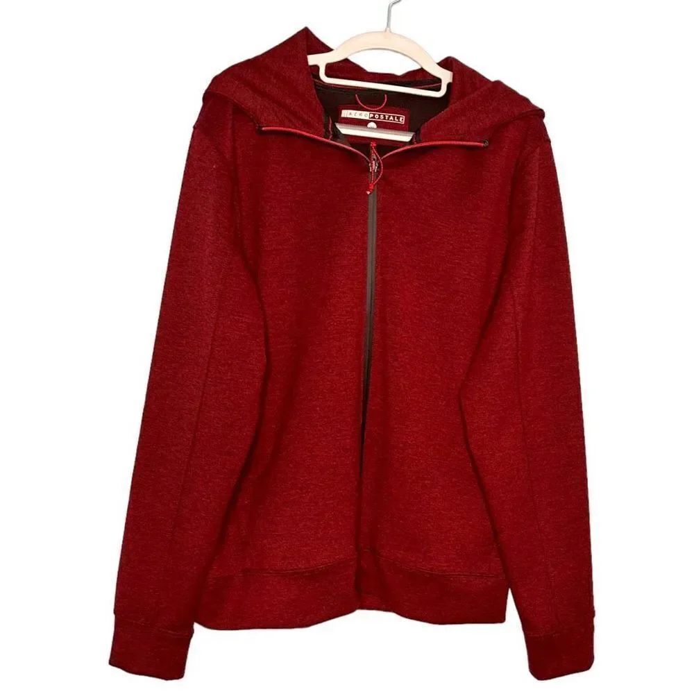 Aeropostale zip hoodie men’s size medium burgundy